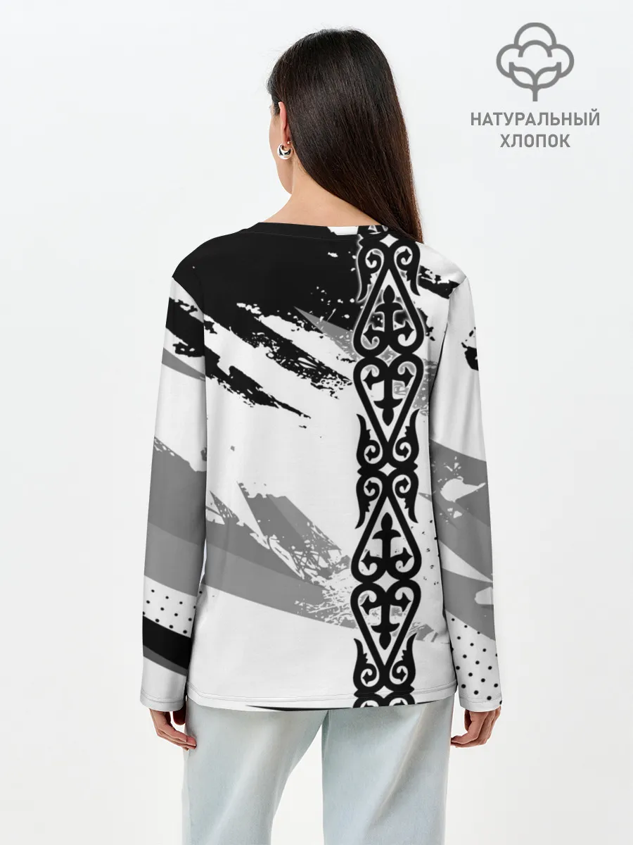 Лонгслив женский. Хлопок / Форма Казахстан