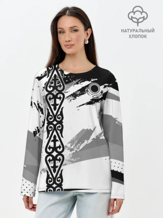 Лонгслив женский. Хлопок / Форма Казахстан