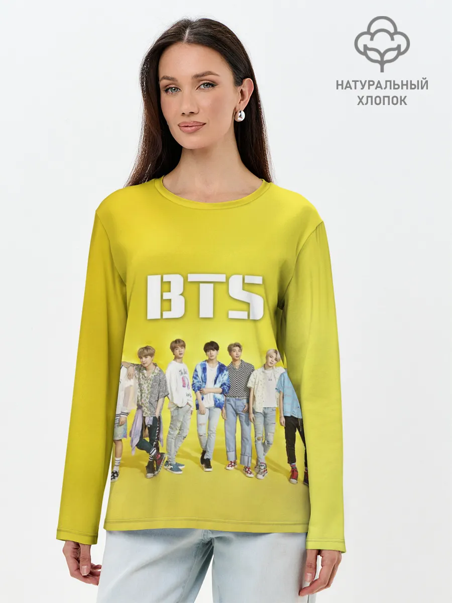 Лонгслив женский. Хлопок / BTS