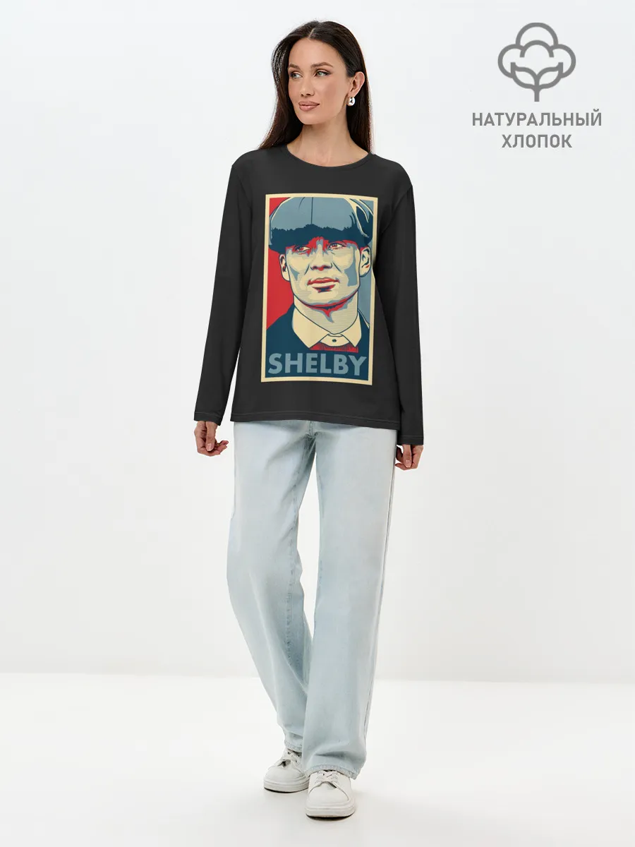 Лонгслив женский. Хлопок / Острые Козырьки