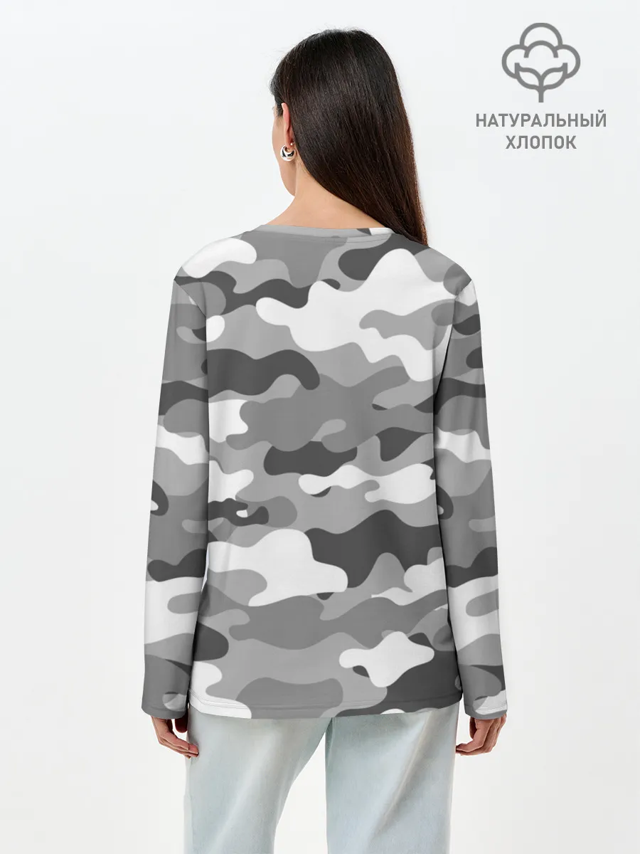 Лонгслив женский. Хлопок / МИЛИТАРИ