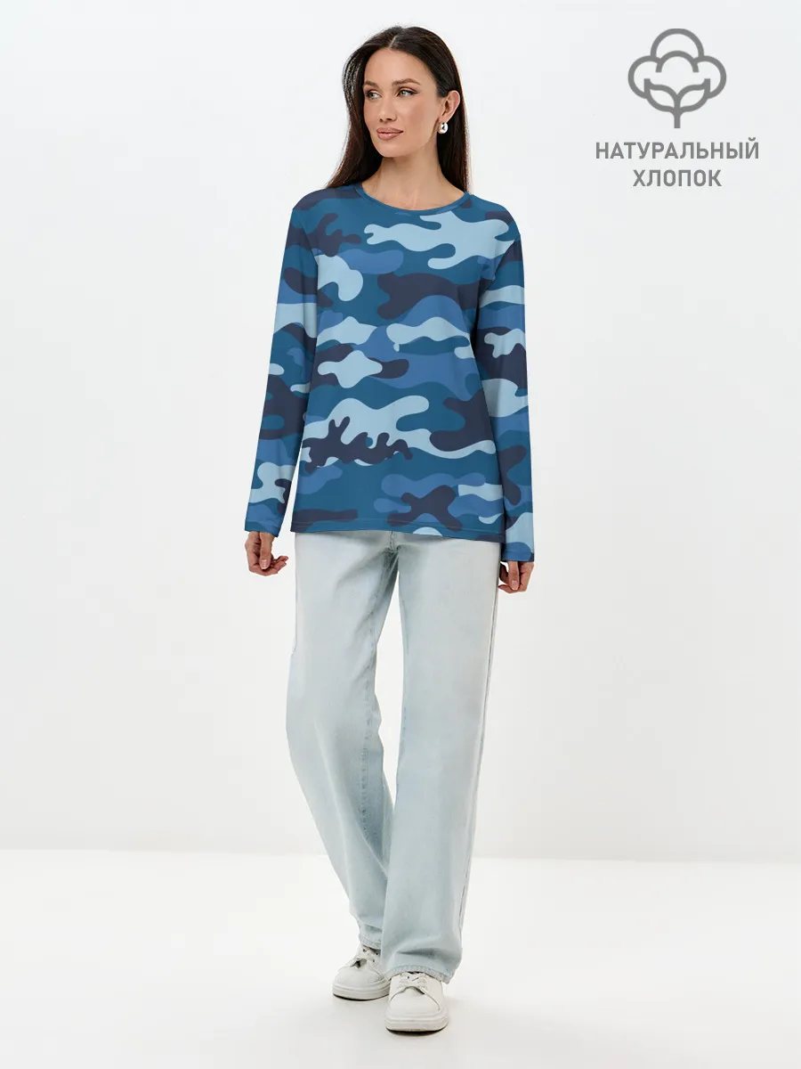 Лонгслив женский. Хлопок / МИЛИТАРИ