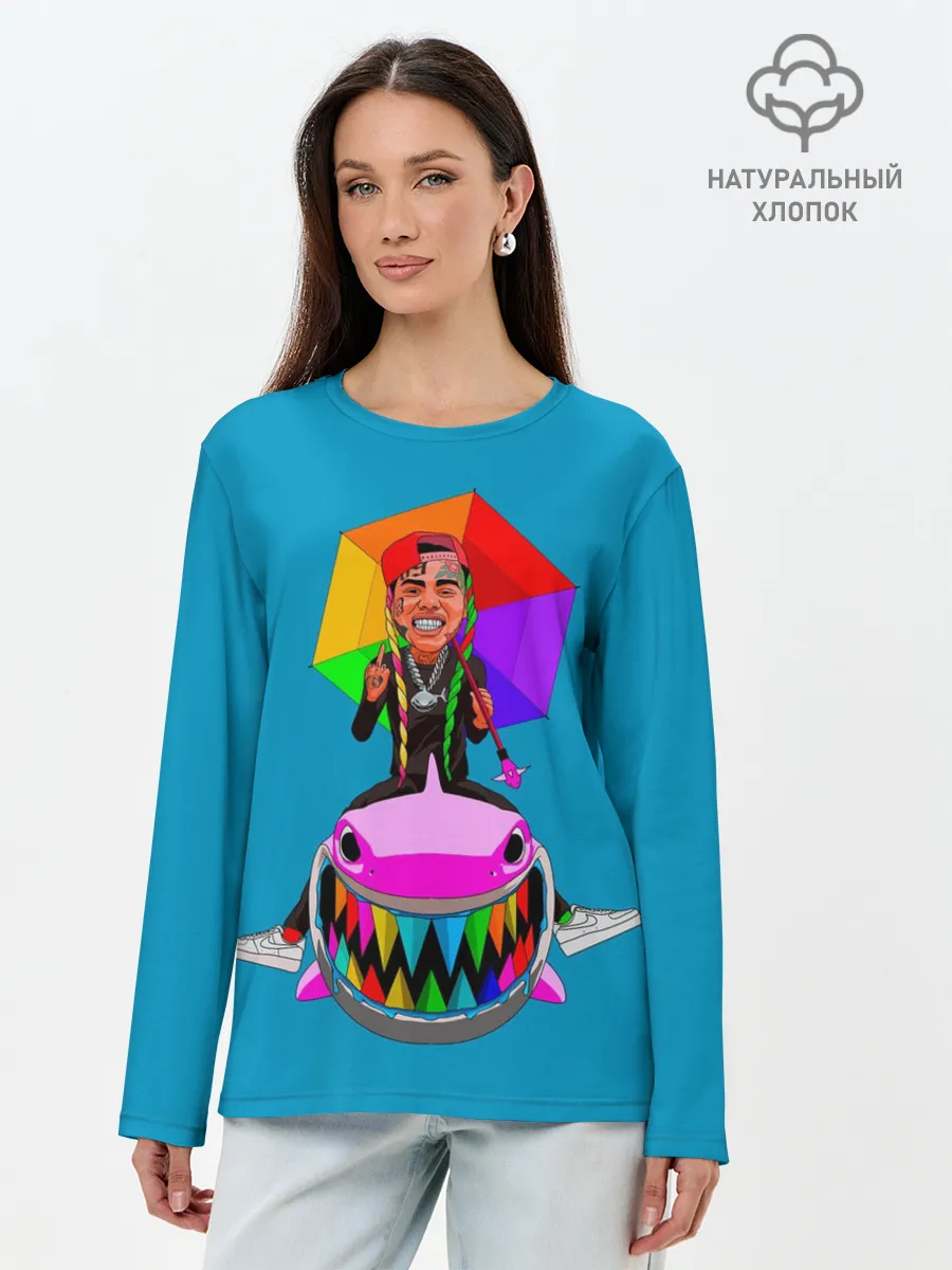 Лонгслив женский. Хлопок / 6IX9INE