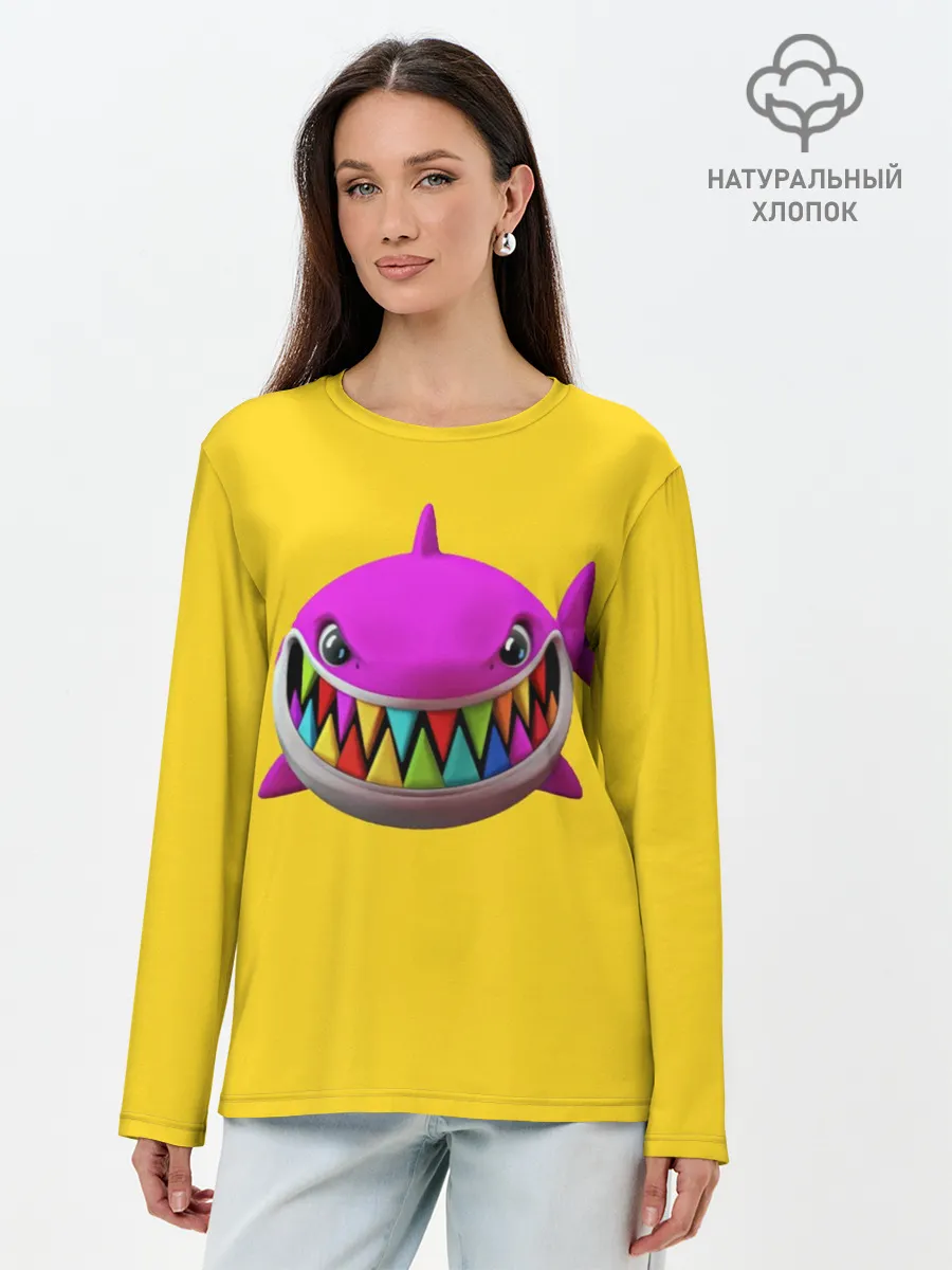 Лонгслив женский. Хлопок / 6IX9INE