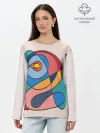 Лонгслив женский. Хлопок / Абстракция полет фантазии
