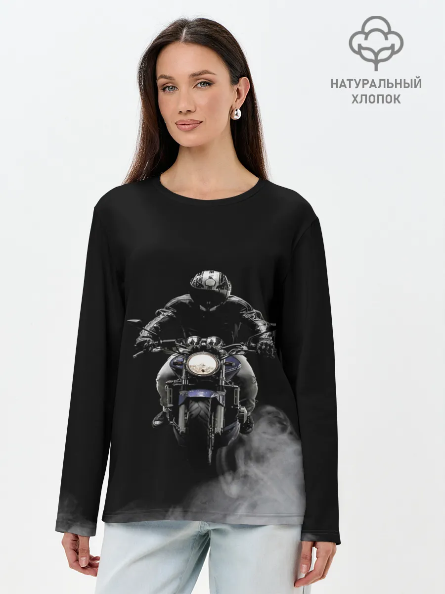 Лонгслив женский. Хлопок / МОТОЦИКЛЫ