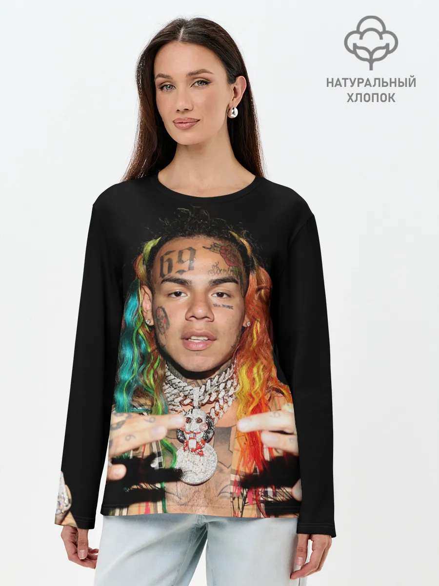 Лонгслив женский. Хлопок / 6IX9INE