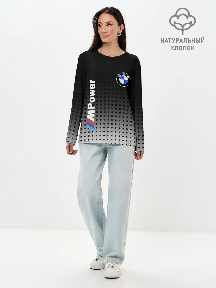 Лонгслив женский. Хлопок / BMW