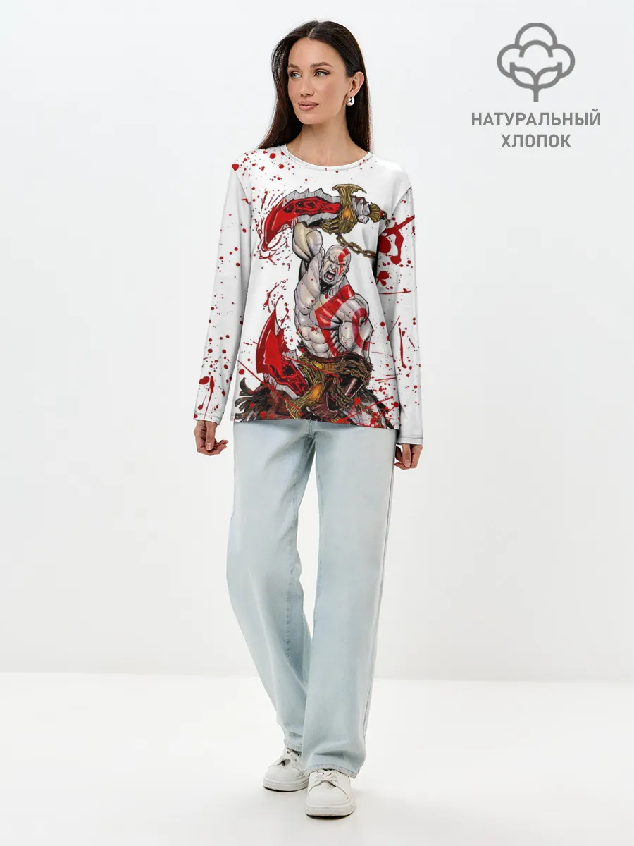 Лонгслив женский. Хлопок / GOD OF WAR