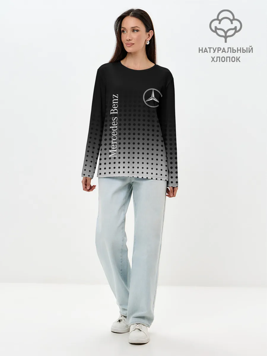 Лонгслив женский. Хлопок / Mercedes-Benz