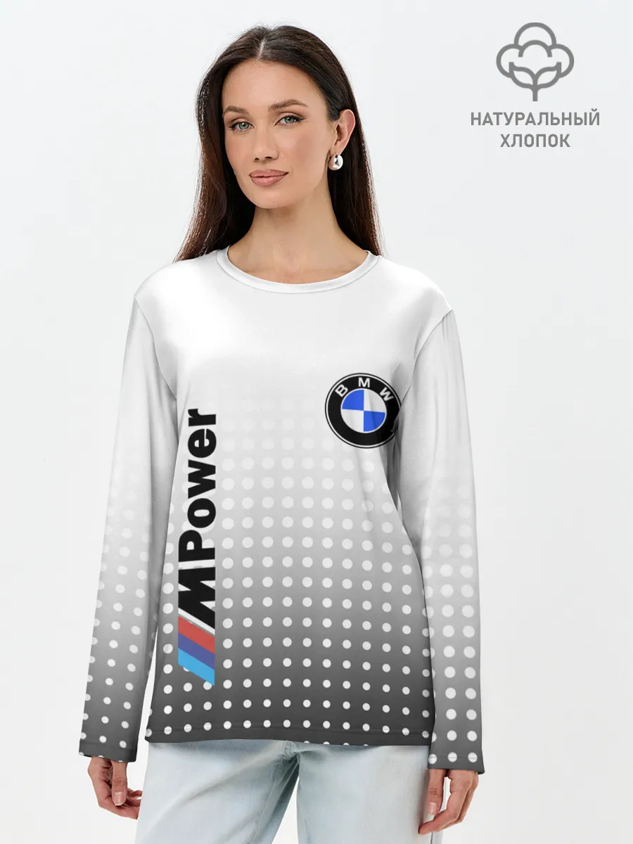 Лонгслив женский. Хлопок / BMW