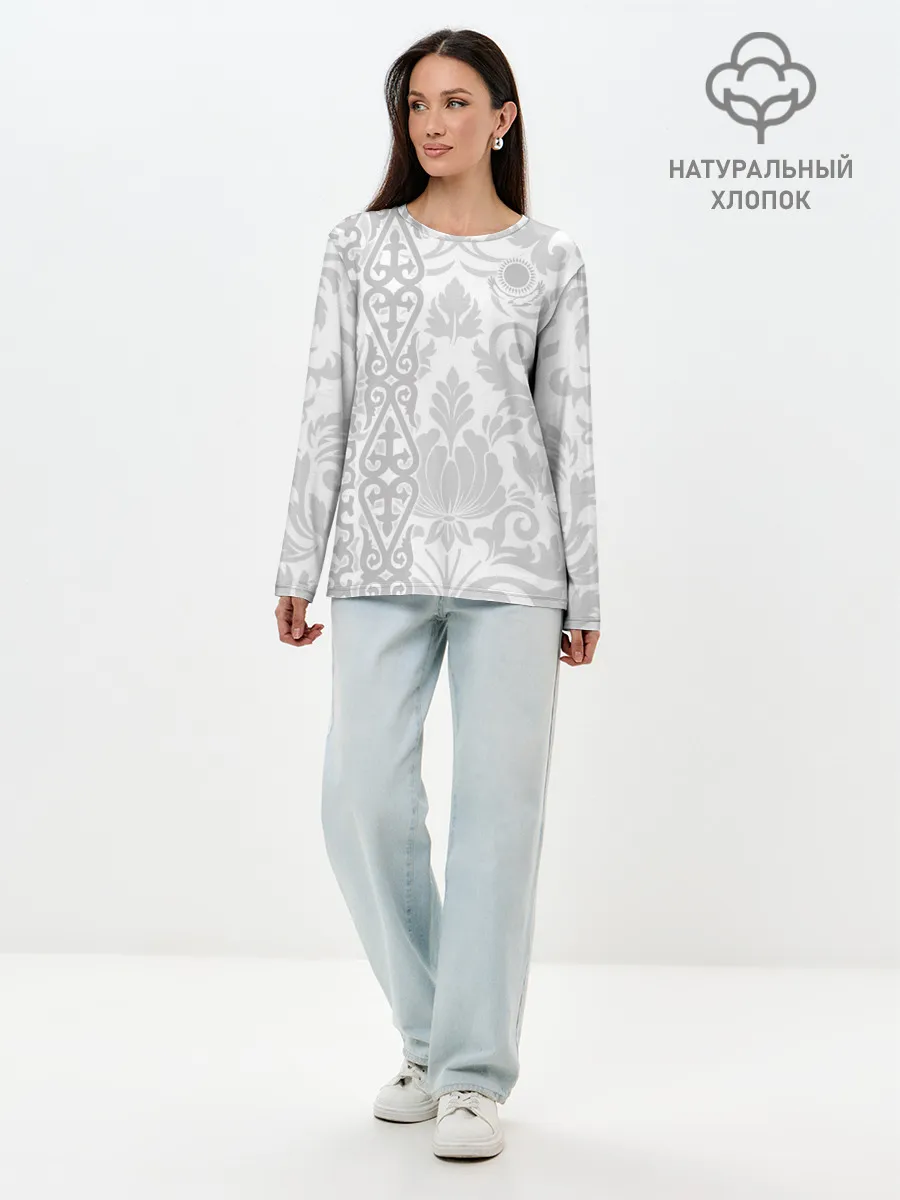 Лонгслив женский. Хлопок / Qazaqstan