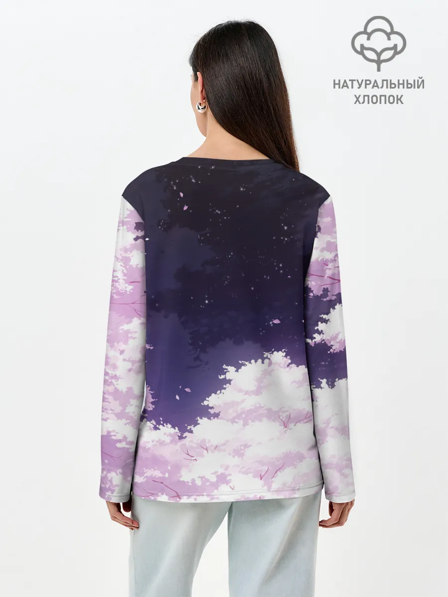 Лонгслив женский. Хлопок / Незуко