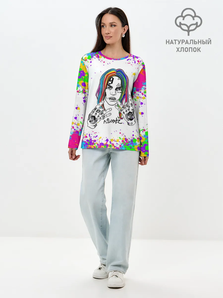 Лонгслив женский. Хлопок / Такеши 6ix9ine