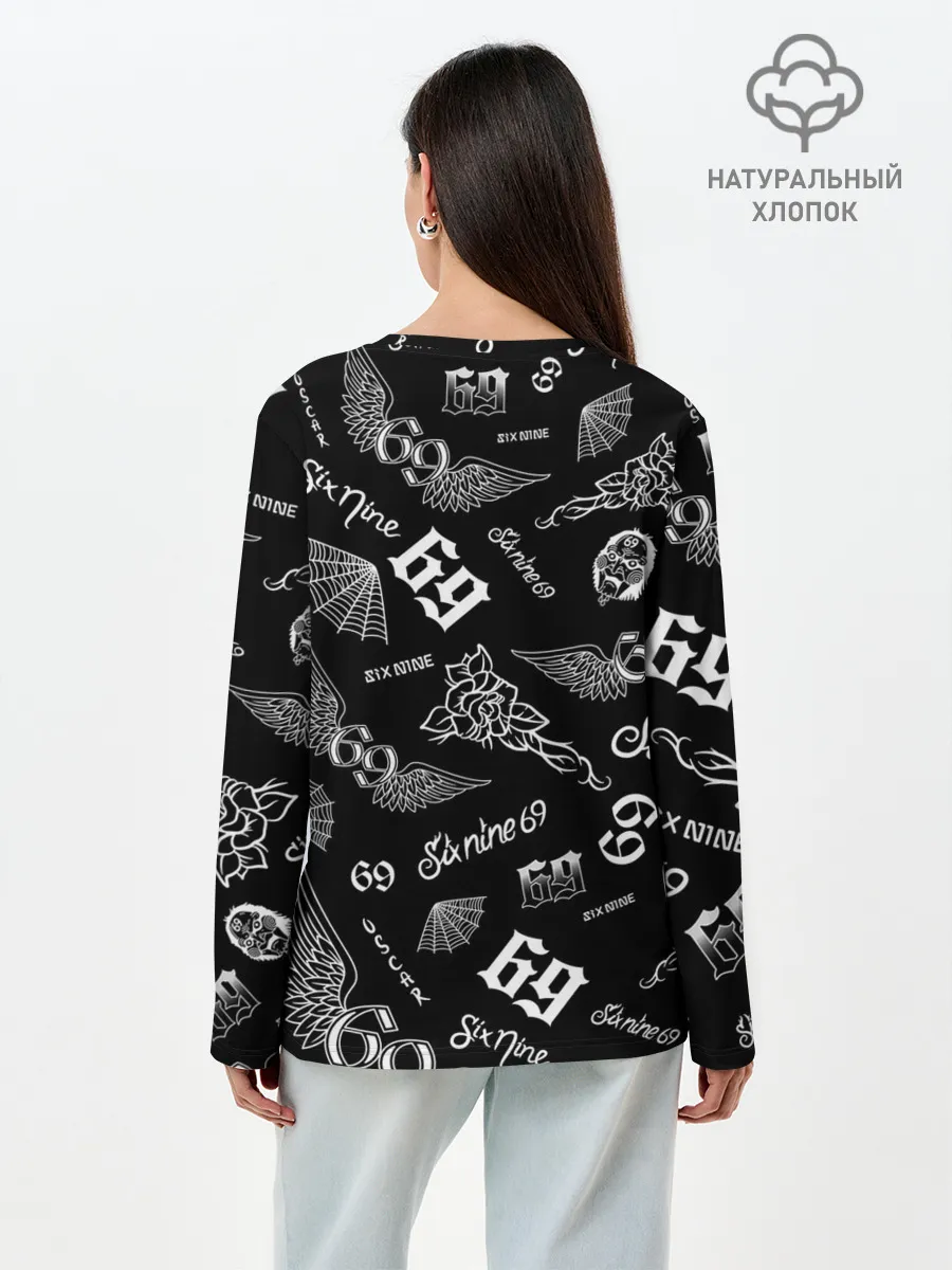 Лонгслив женский. Хлопок / 6IX9INE