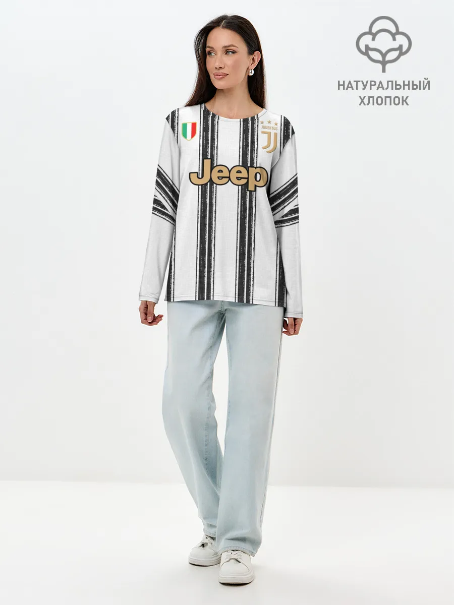 Лонгслив женский. Хлопок / Juventus home 20-21