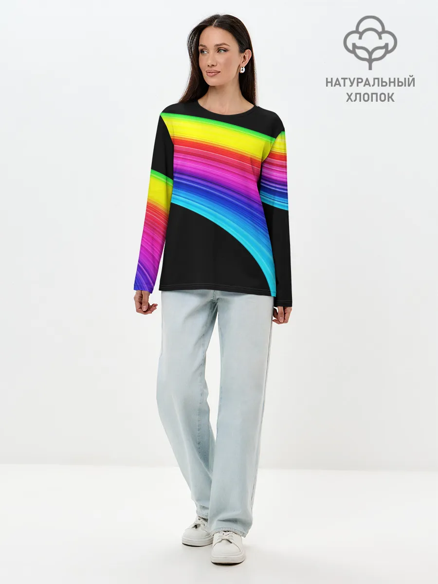 Лонгслив женский. Хлопок / ABSTRACT TREND