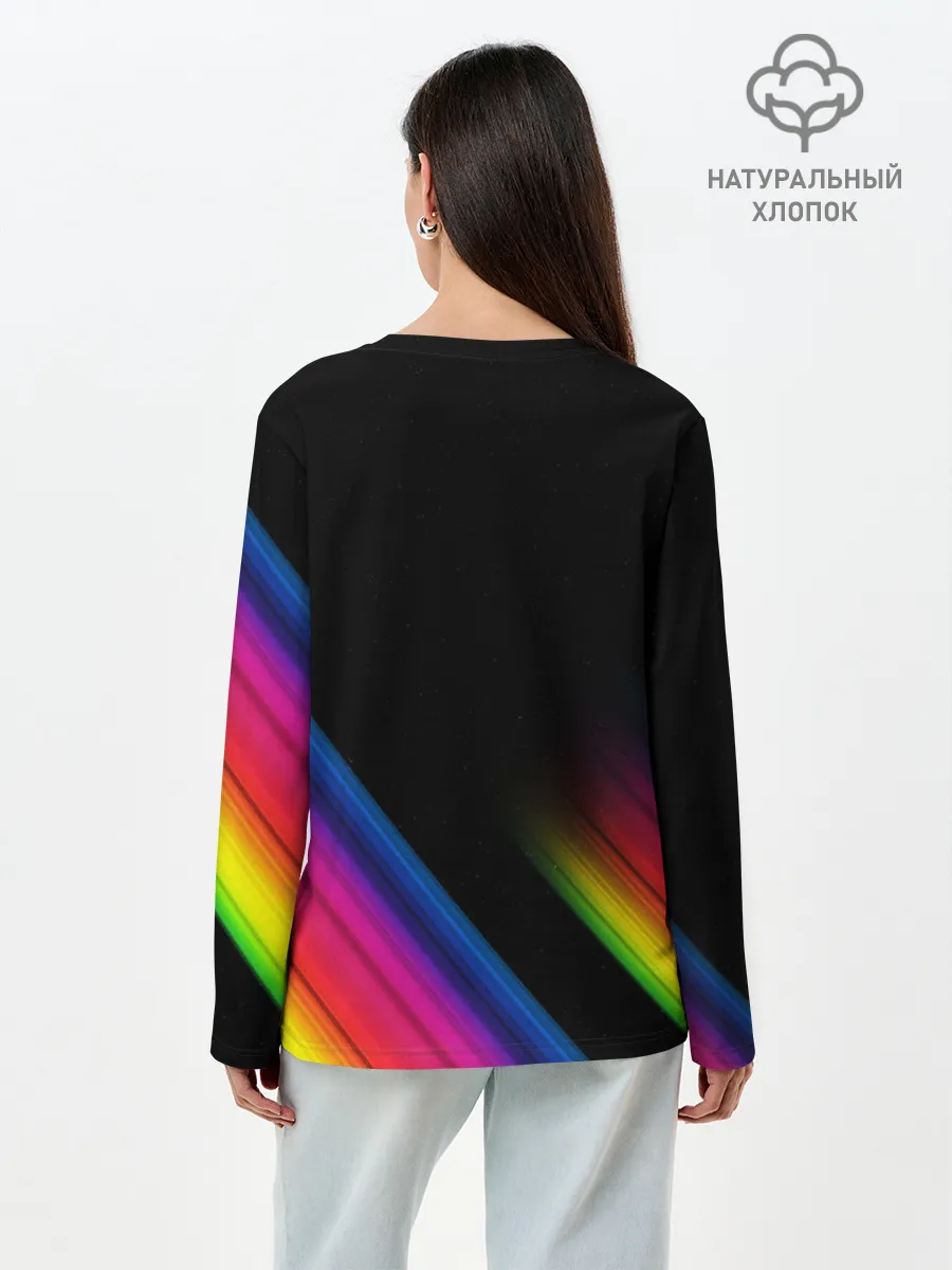 Лонгслив женский. Хлопок / НЕОНОВАЯ ТЕКСТУРА