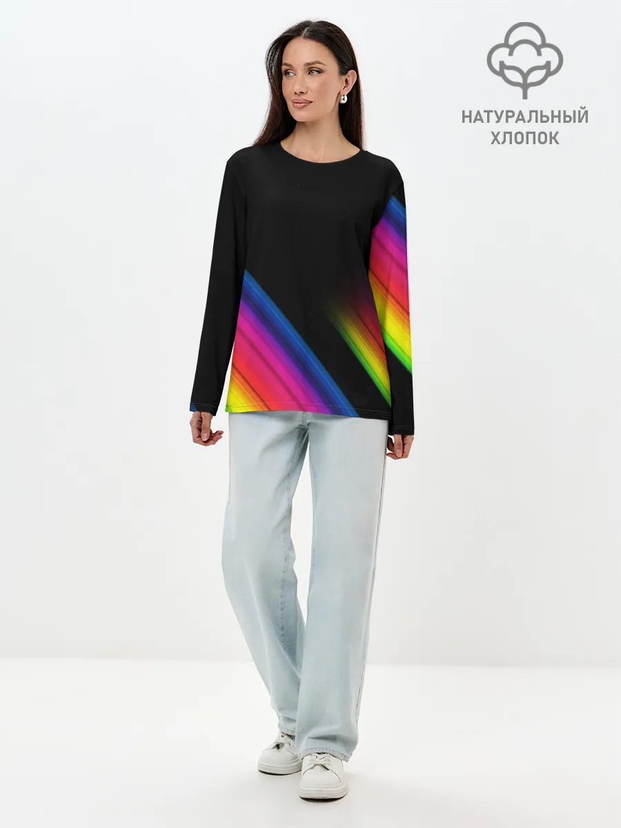 Лонгслив женский. Хлопок / НЕОНОВАЯ ТЕКСТУРА