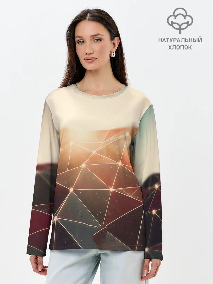 Лонгслив женский. Хлопок / ABSTRACT DIGITAL