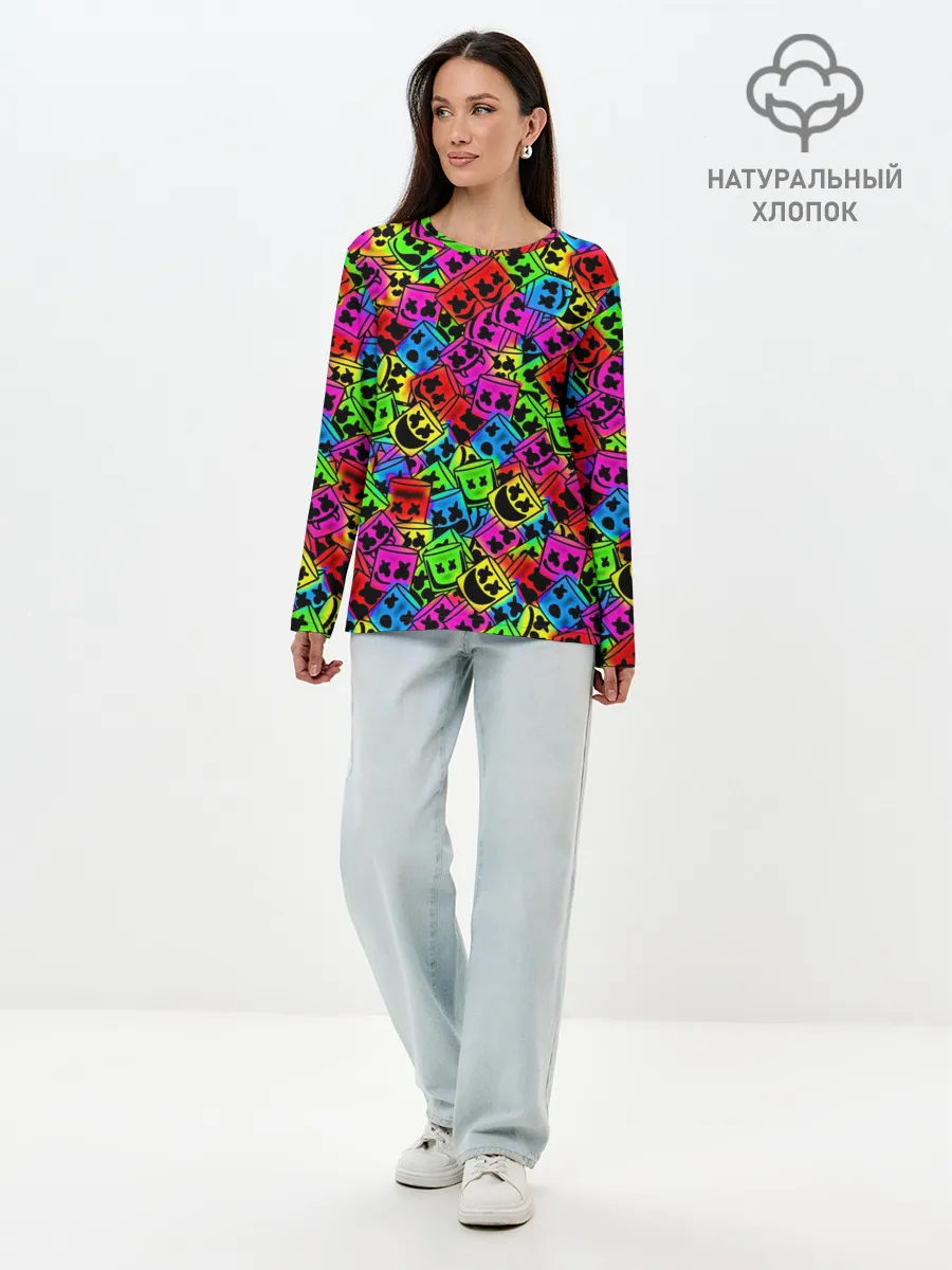 Лонгслив женский. Хлопок / MARSHMELLO