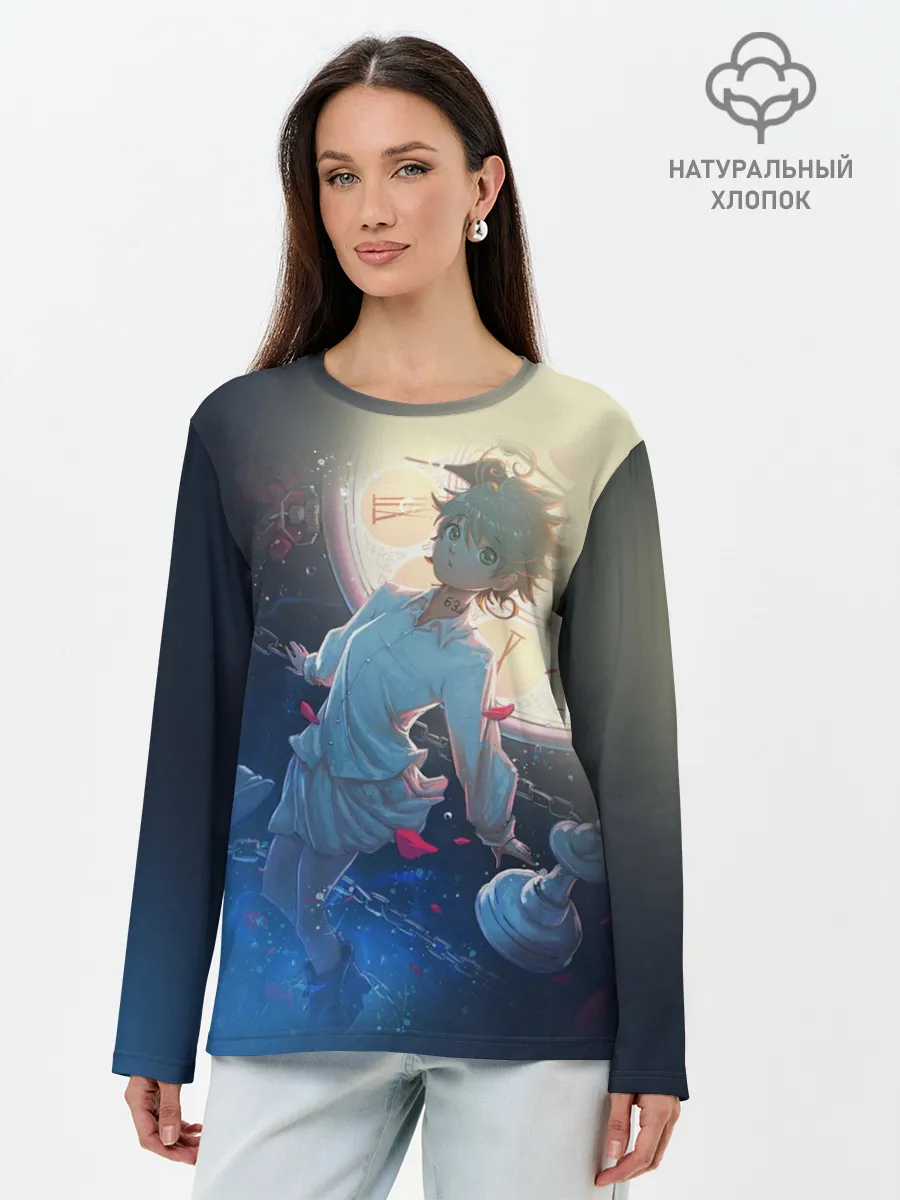 Лонгслив женский. Хлопок / Yakusoku no Neverland