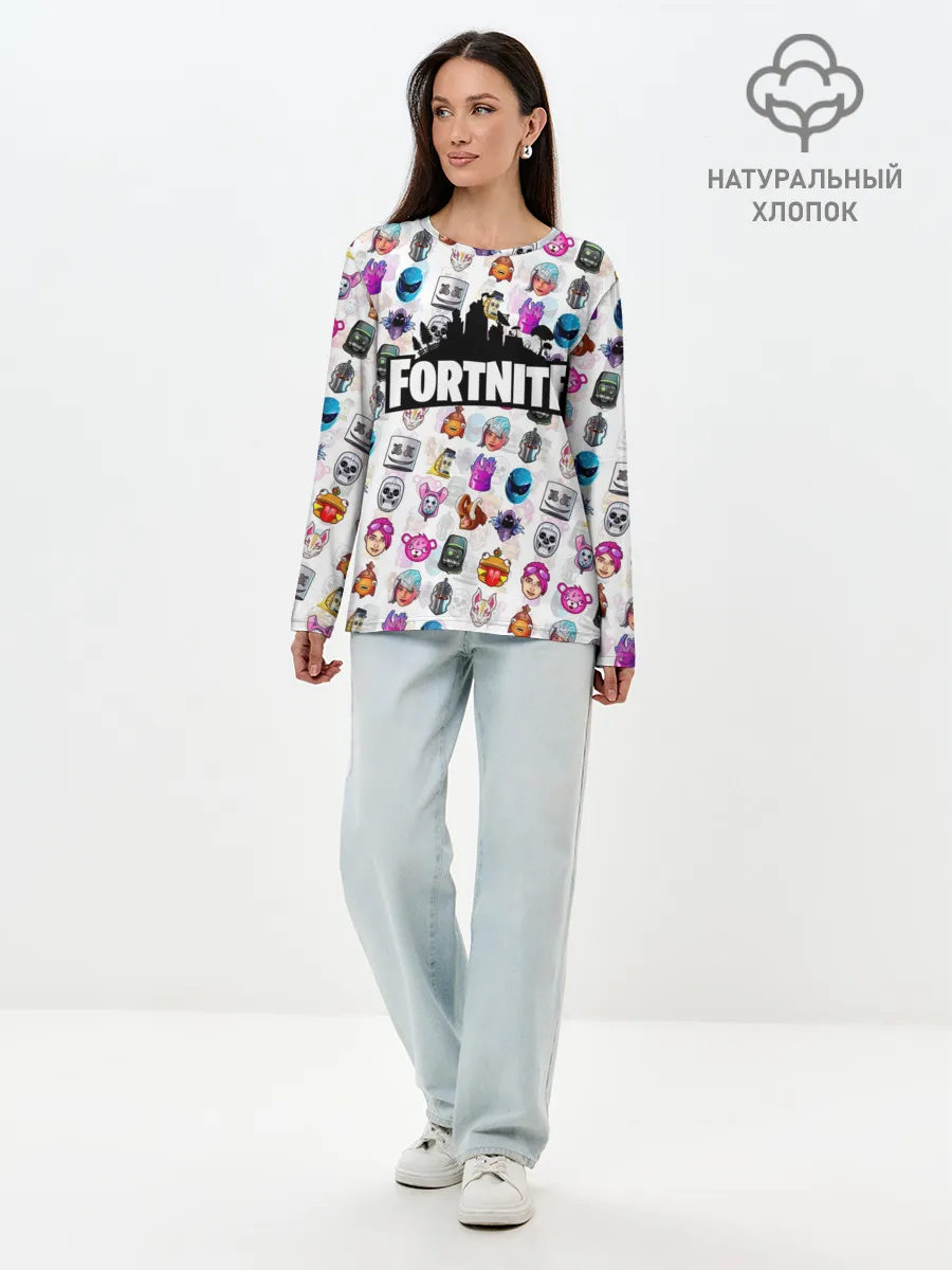Лонгслив женский. Хлопок / FORTNITE