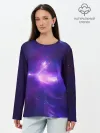 Лонгслив женский. Хлопок / Абстракция