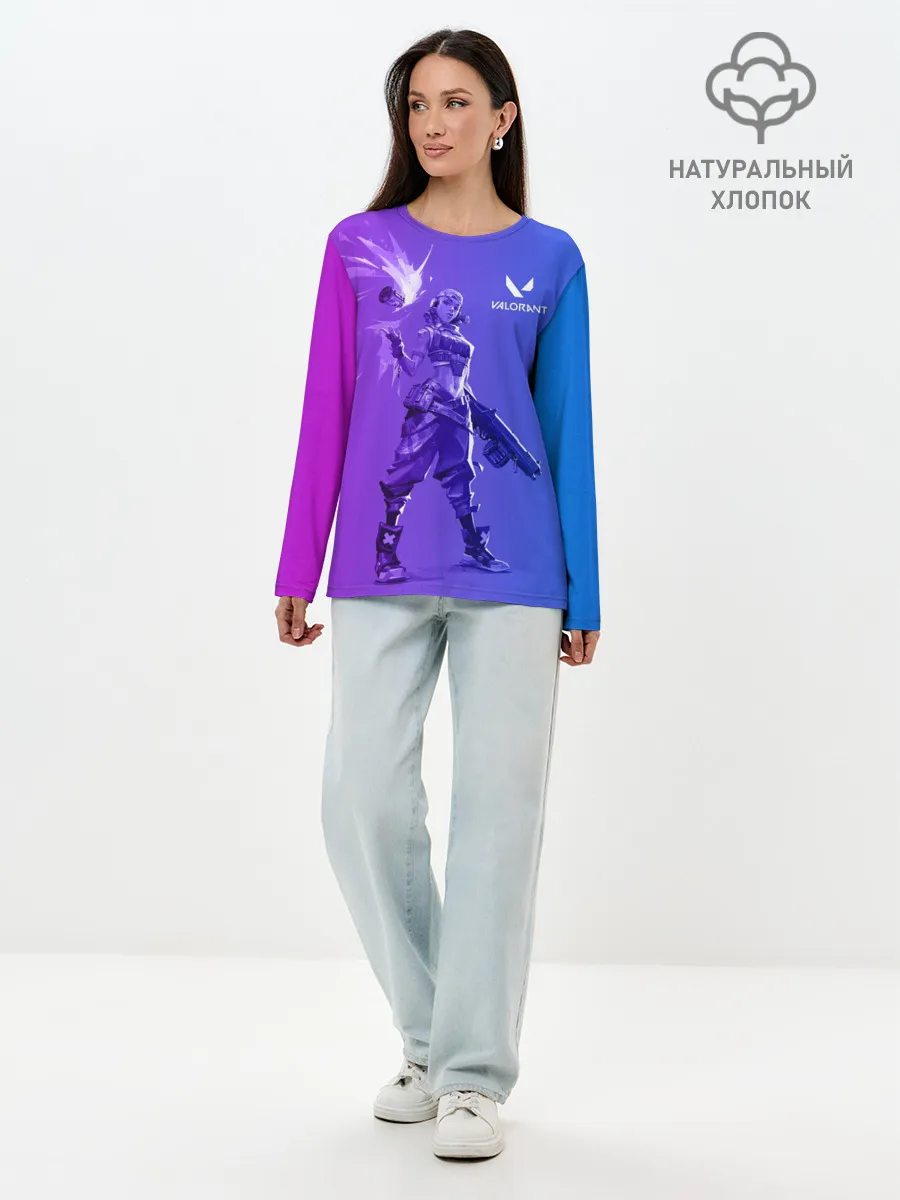 Лонгслив женский. Хлопок / Valorant