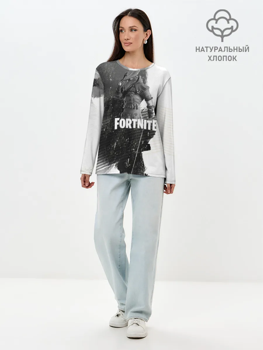 Лонгслив женский. Хлопок / Fortnite