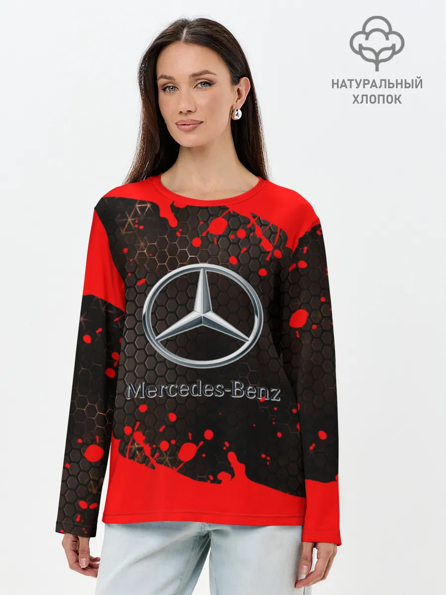 Лонгслив женский. Хлопок / МЕРСЕДЕС