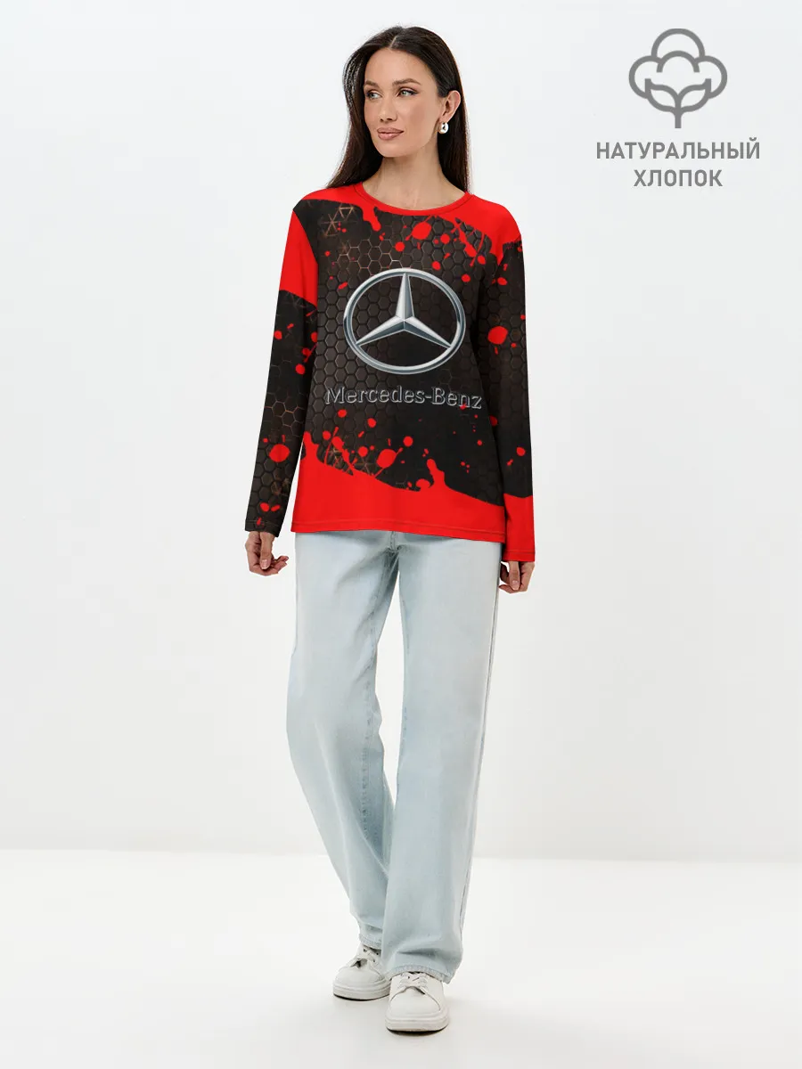 Лонгслив женский. Хлопок / МЕРСЕДЕС