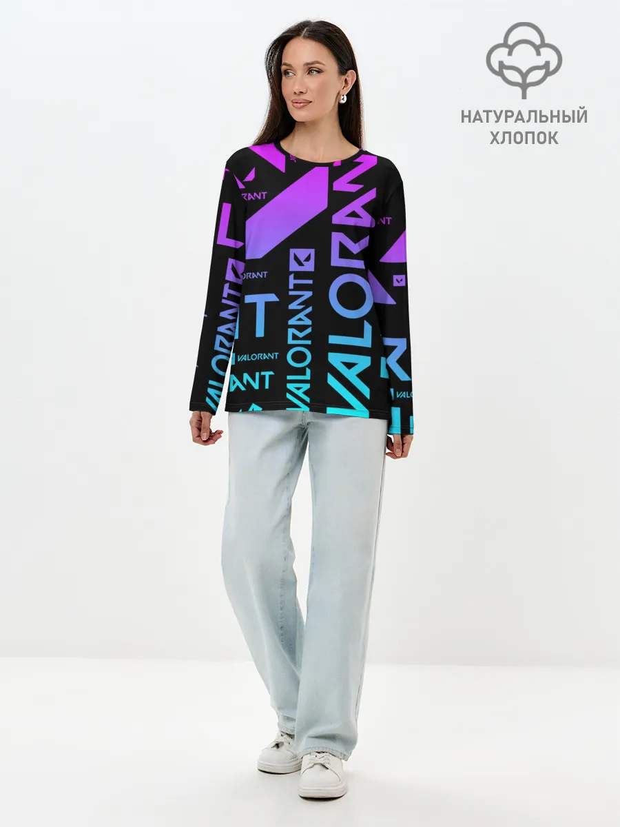 Лонгслив женский. Хлопок / Valorant