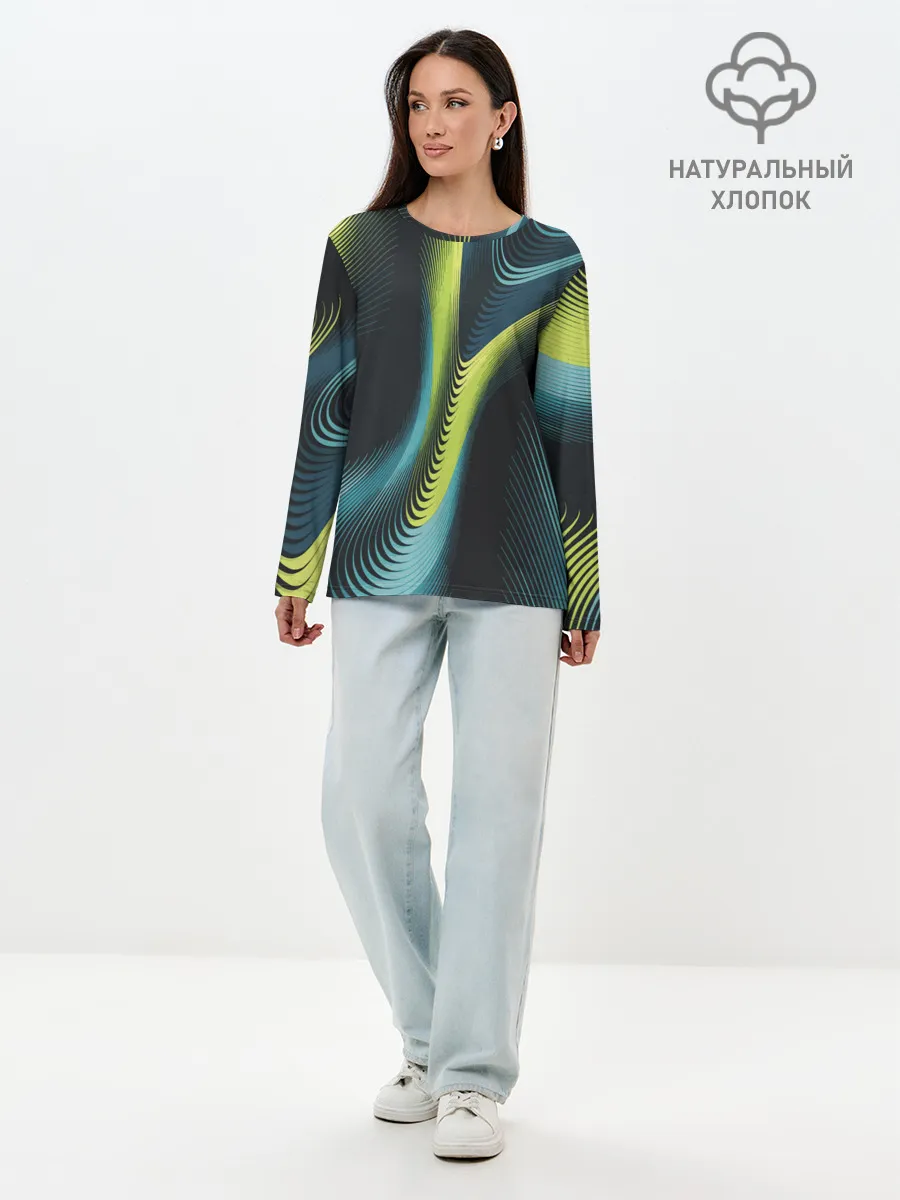 Лонгслив женский. Хлопок / Wave