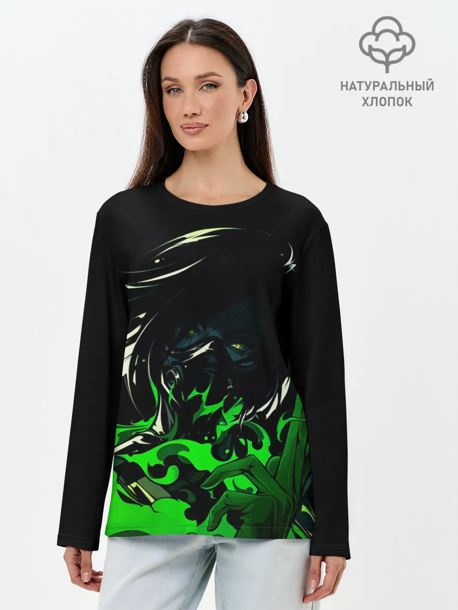 Лонгслив женский. Хлопок / VALORANT VIPER