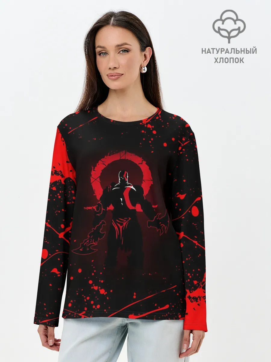 Лонгслив женский. Хлопок / GOD OF WAR