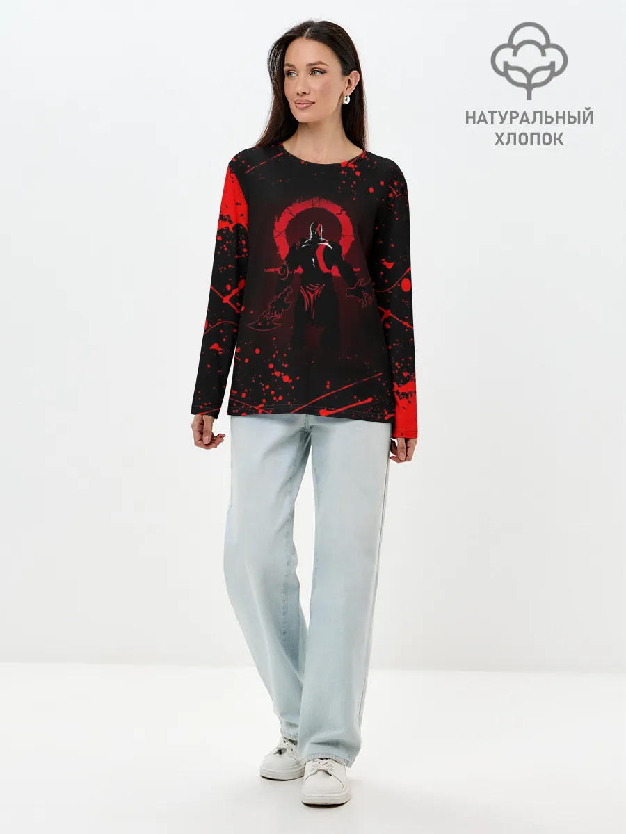 Лонгслив женский. Хлопок / GOD OF WAR