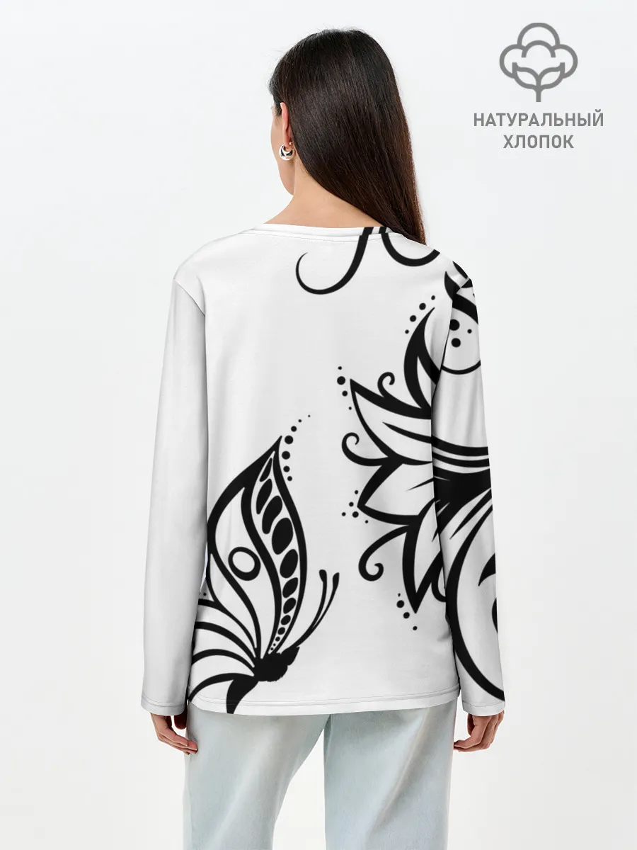 Лонгслив женский. Хлопок / BTS