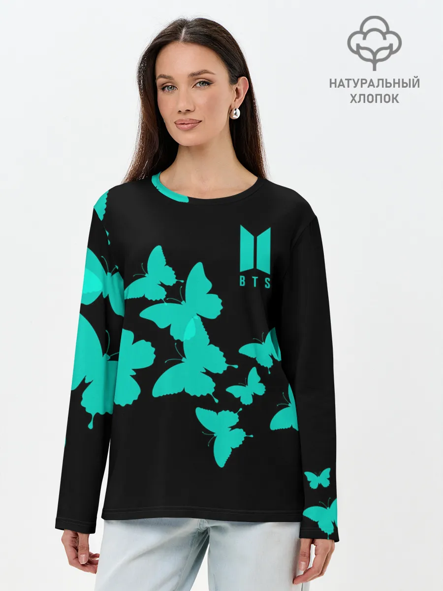 Лонгслив женский. Хлопок / BTS