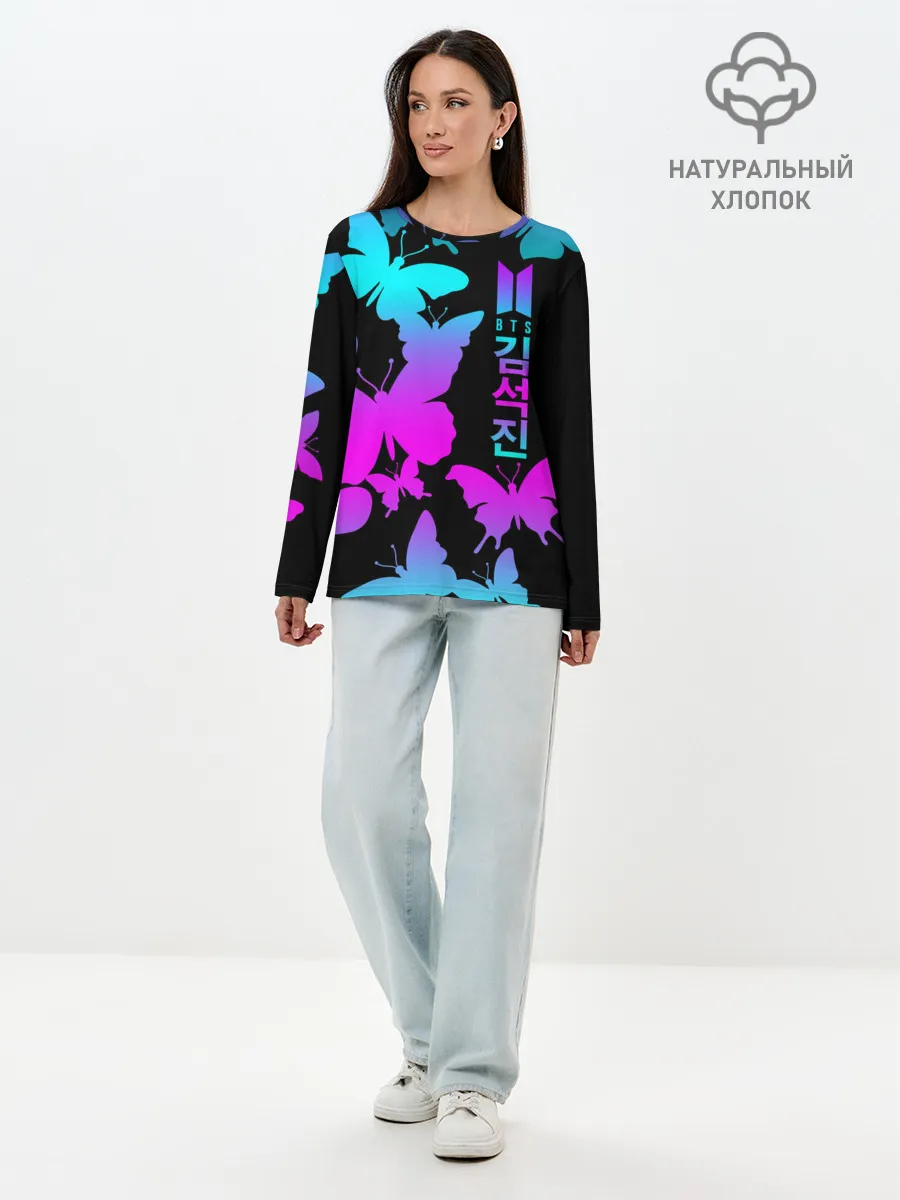 Лонгслив женский. Хлопок / BTS