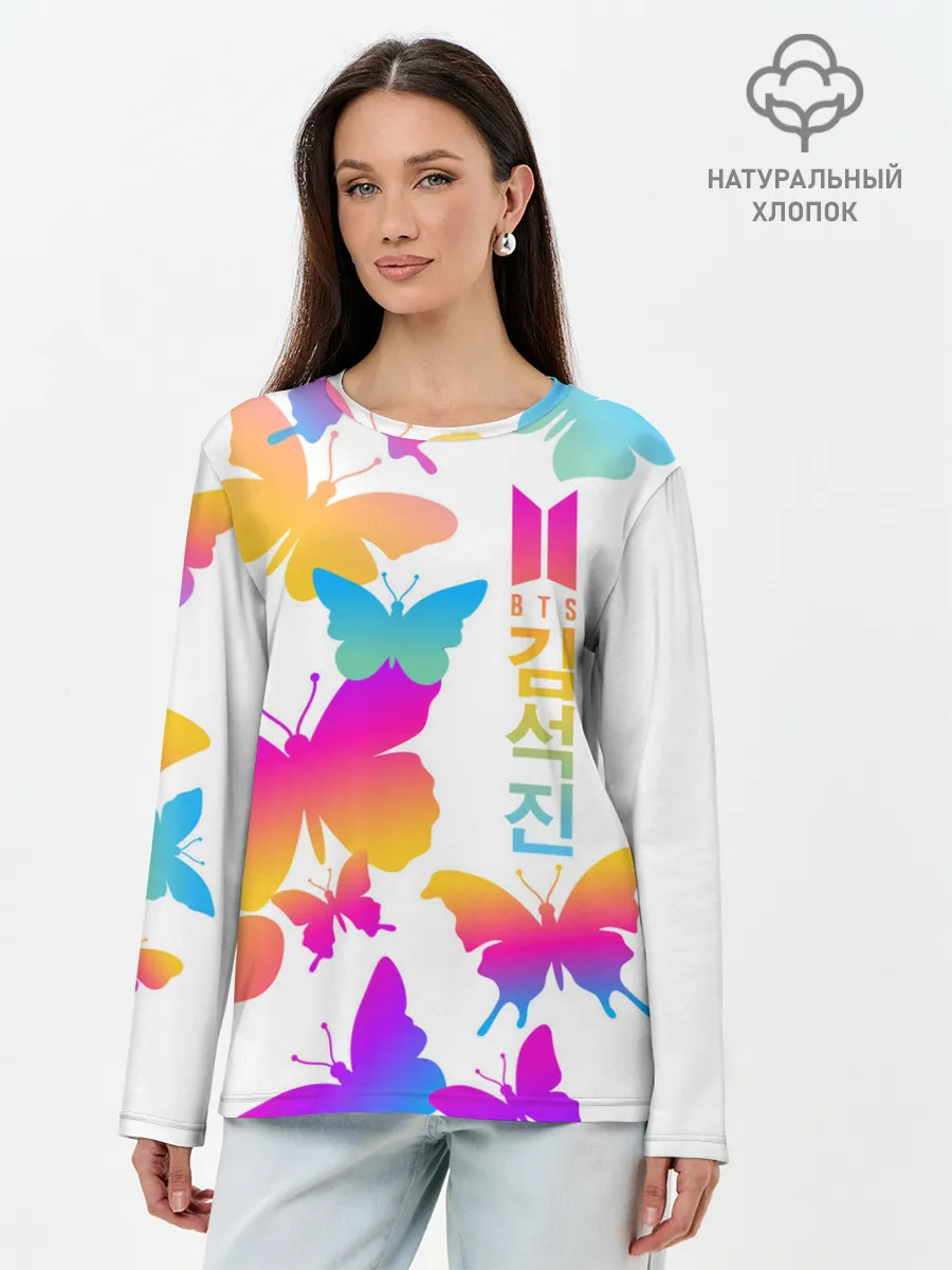 Лонгслив женский. Хлопок / BTS
