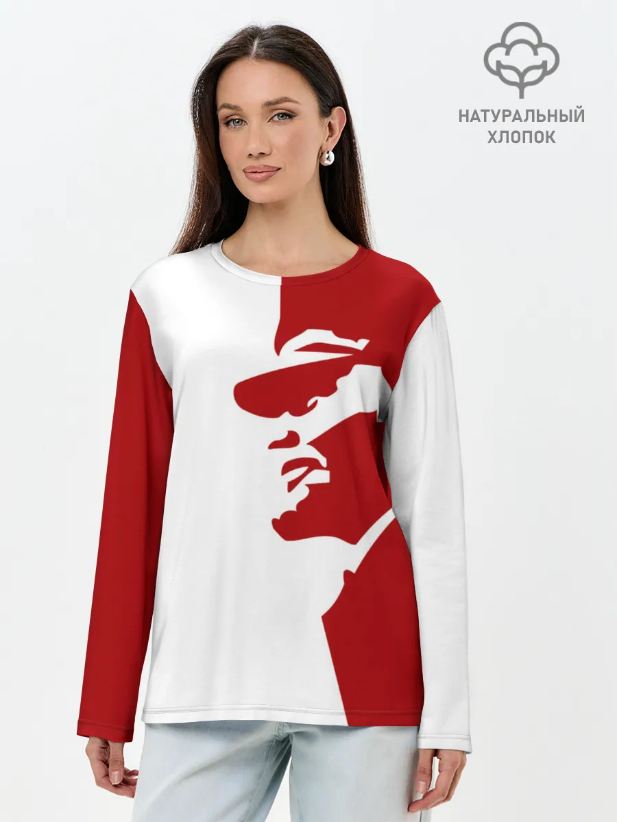 Лонгслив женский. Хлопок / Владимир Ленин | СССР