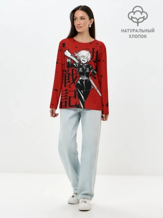 Лонгслив женский. Хлопок / Дьявол