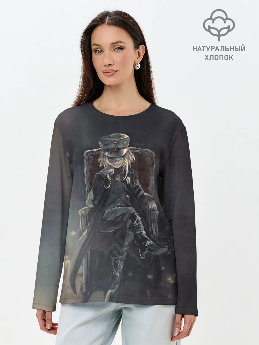 Лонгслив женский. Хлопок / Devil of the Rhine