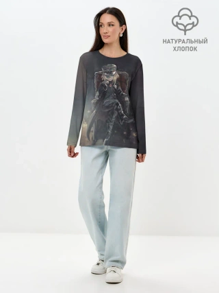 Лонгслив женский. Хлопок / Devil of the Rhine