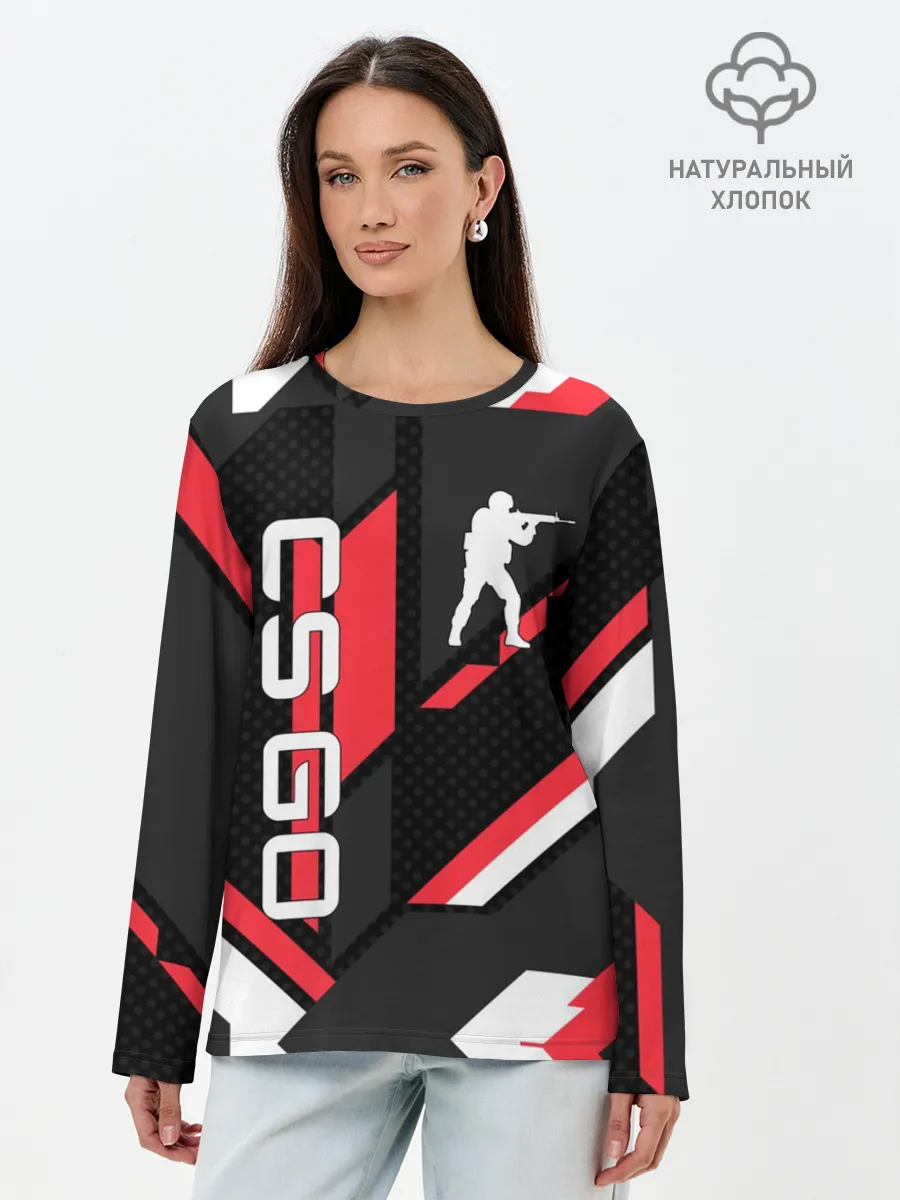 Лонгслив женский. Хлопок / CS GO CYREX