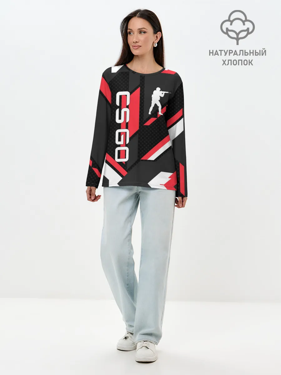 Лонгслив женский. Хлопок / CS GO CYREX