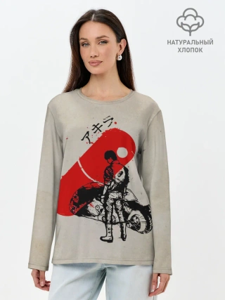 Лонгслив женский. Хлопок / Ink