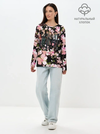 Лонгслив женский. Хлопок / BTS | Sakura