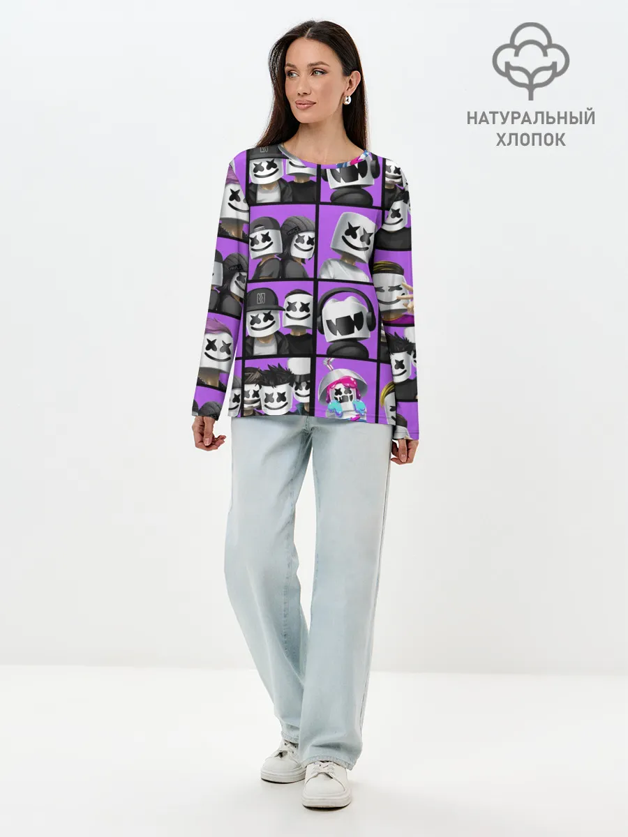 Лонгслив женский. Хлопок / Marshmello Style